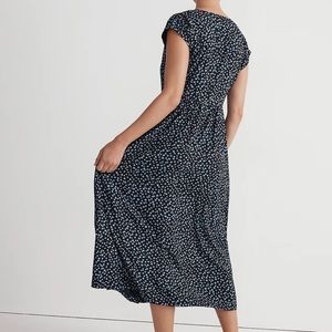 Madewell Button Front Midi Dress daisy medium